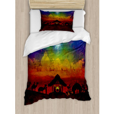 Birth in Bethlehem Duvet Cover Set