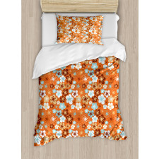 Doodle Summer Flora Duvet Cover Set