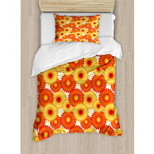 Gerbera Petals Graphic Duvet Cover Set