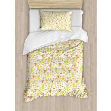 Toucan Birds Pineapples Duvet Cover Set