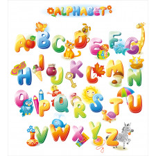 Cartoon Alphabet Duvet Cover Set