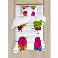 Human Brain Colors Duvet Cover Set