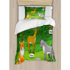 Cartoon Animals Duvet Cover Set