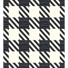 Sketchy Diagonal Stripes Duvet Cover Set