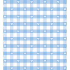 Gingham with Hearts Duvet Cover Set