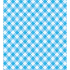 Blue and White Plaid Duvet Cover Set