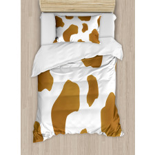 Brown Spots on Cow Duvet Cover Set