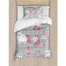 Mermaid Cat Duvet Cover Set