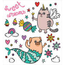 Pug Mermaid Wish Duvet Cover Set