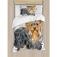 Terrier with Bow Duvet Cover Set