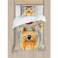 Hipster Gentleman Dog Duvet Cover Set