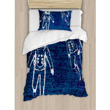 Astronauts Floating Duvet Cover Set