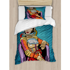 Space Lady Purse Duvet Cover Set