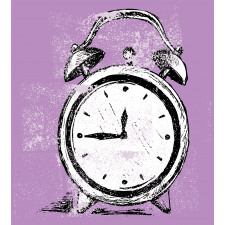 Retro Alarm Clock Grunge Duvet Cover Set