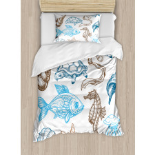 Underwater Marine Life Duvet Cover Set