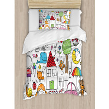 House Girl and Boy Bear Duvet Cover Set