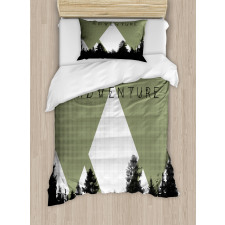 Forest Halftone Style Duvet Cover Set