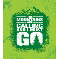Grungy Mountains Text Duvet Cover Set