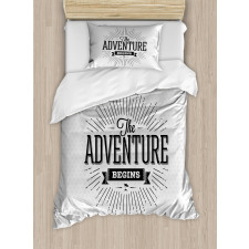 Retro Vintage Words Duvet Cover Set