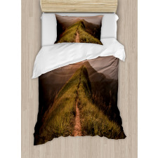 Road Cliff Sun Hike Duvet Cover Set