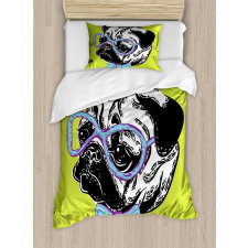 Pug with a Bow Tie Duvet Cover Set