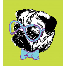 Pug with a Bow Tie Duvet Cover Set