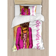 Fashion Scarf Jacket Duvet Cover Set