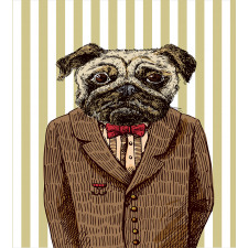Smart Dressed Dog Suit Duvet Cover Set