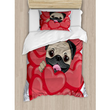 Valentines Inspired Dog Duvet Cover Set