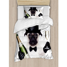 Celebration Dog Toasting Duvet Cover Set