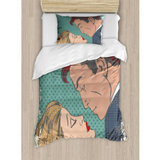 Lovers About to Kiss Art Duvet Cover Set