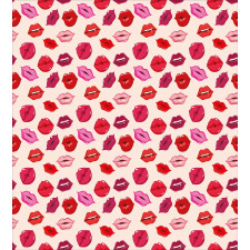 Vivid Colored Lips Glamour Duvet Cover Set