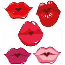 Woman Lips Kiss Affection Art Duvet Cover Set