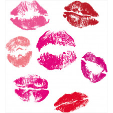Grunge Looking Lipstick Duvet Cover Set
