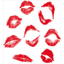 Different Red Kiss Marks Duvet Cover Set