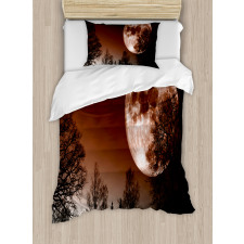 Abstract Colored Forest Duvet Cover Set