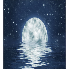 Moon Setting over Sea Duvet Cover Set