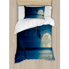 Blue Tropical Beach Image Duvet Cover Set