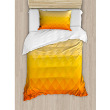 Triangle Mosaic Poly Duvet Cover Set