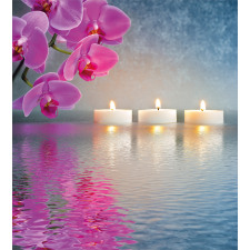 Japanese Candle Sakura Duvet Cover Set