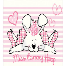 Miss Bunny Hoop Love Duvet Cover Set
