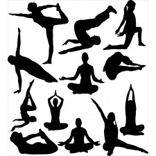 Yoga Postures Body Duvet Cover Set