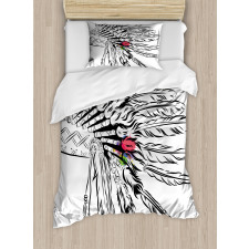 Headdress Sketch Design Duvet Cover Set