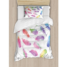 Romantic Plumage Design Duvet Cover Set