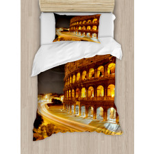 Colleseum at Night Rome Duvet Cover Set