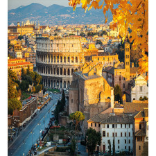 Colosseum View in Rome Duvet Cover Set