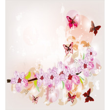 Floral Art Butterflies Duvet Cover Set