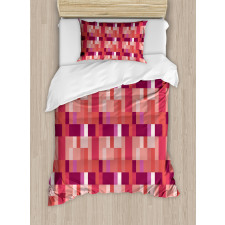 Geometric Square Colorful Duvet Cover Set