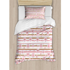 Cherry Buds Blossoms Duvet Cover Set