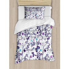 Butterflies and Swirls Duvet Cover Set